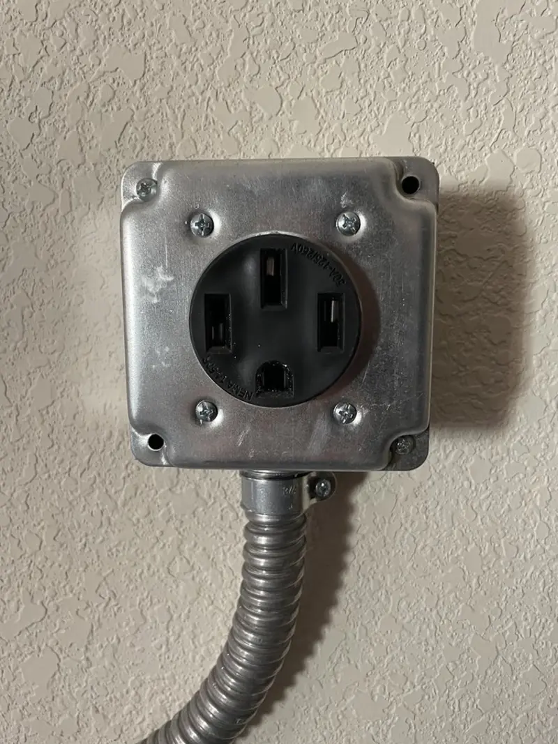 NEMA 14-50 outlet installed for Smart Home Electrical in Rock Valley